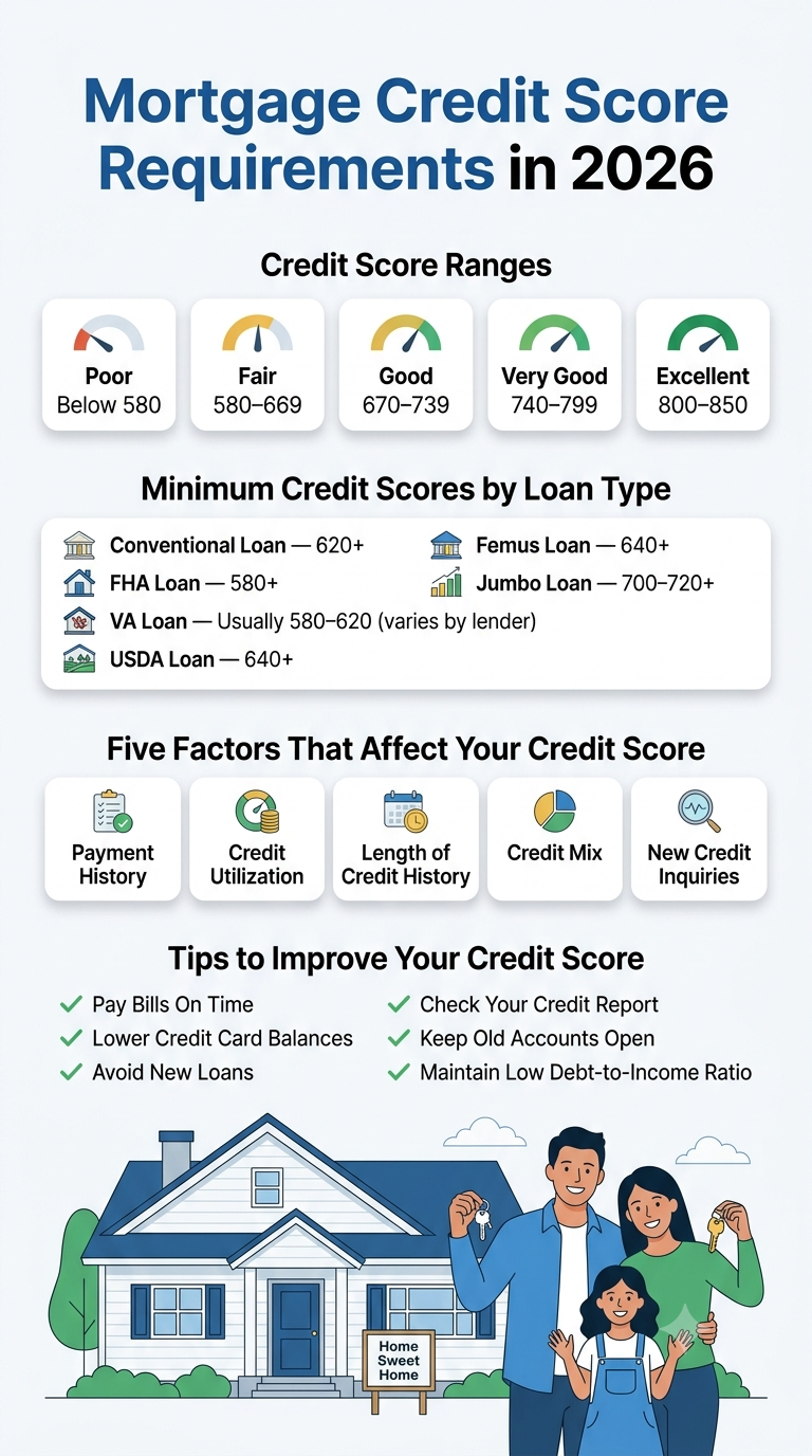 What Credit Score Is Needed For A Mortgage Loan Guide